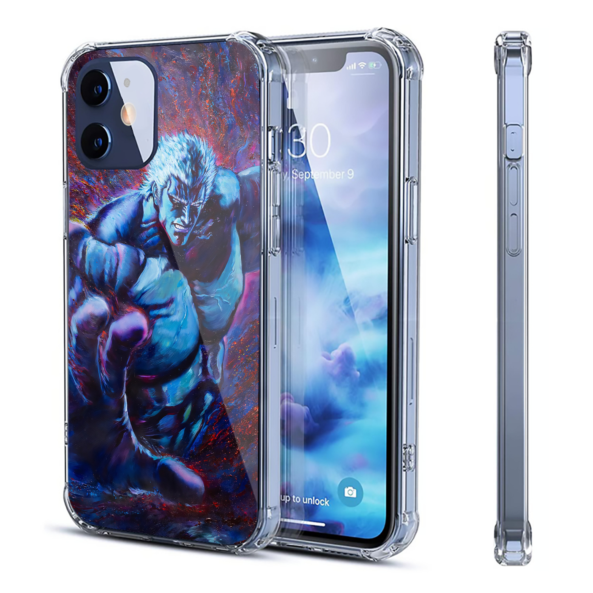 （画像用） 北斗の拳 Fist of the North Star 【iPhone 12シリーズ対応】透明スマホケース（クリアソフトケース）